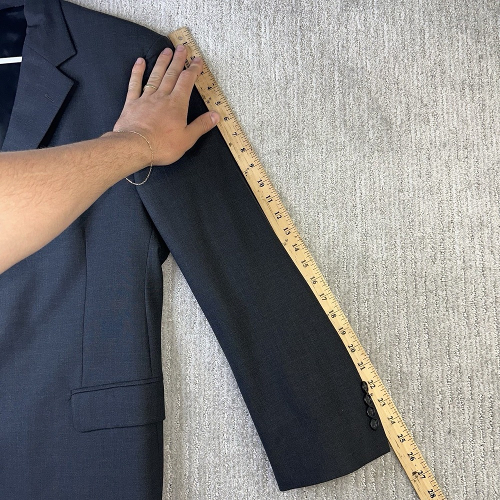 Brooks Brothers 346 Stretch 43R Black Wool Blend Button Blazer Sport Coat Jacket - Picture 7 of 11